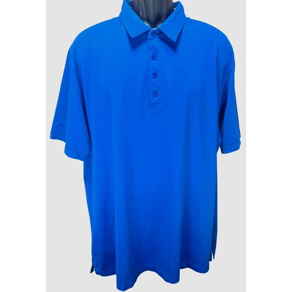 Travis Mathew Mens Pima Cotton Blend XXL Blue Golf Polo Shirt - Picture 1 of 8